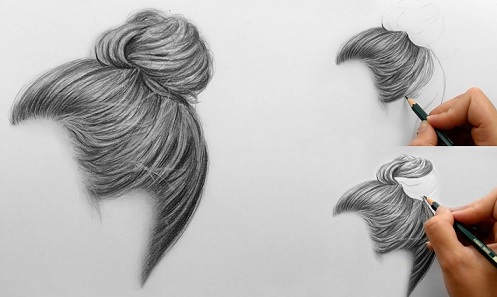 How To Draw Hairs Step by step