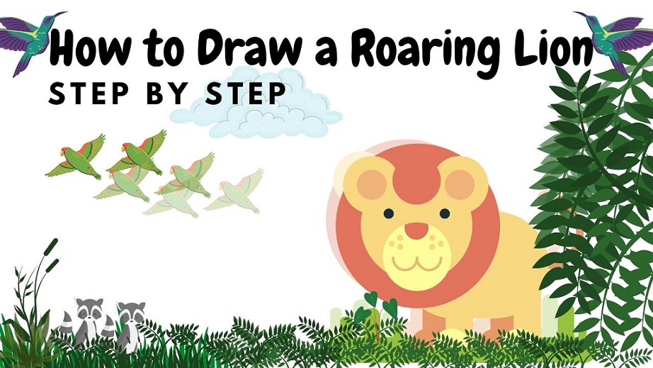 How to Draw a Roaring Lion Step by Step